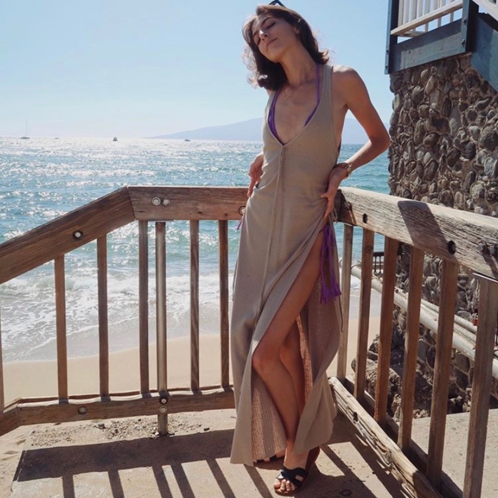 Vtg Beach Cover Up Dress